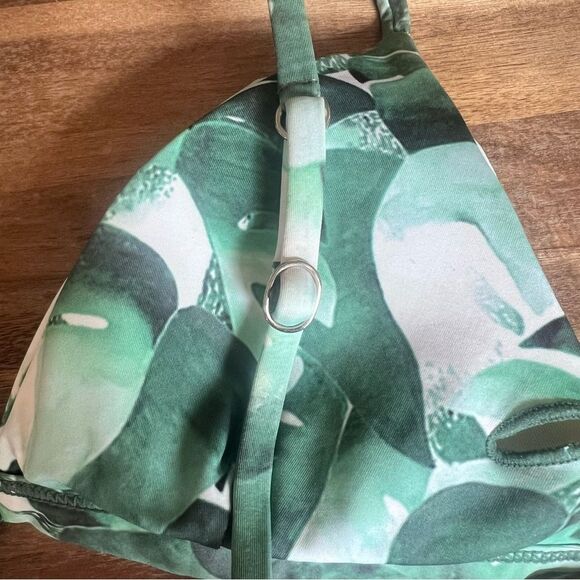 Midori Green & White Eden Tropical Print Bikini Top - Picture 7 of 8